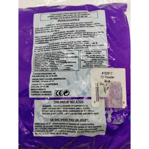 Unique Party Supplies - 72 Pearlized Balloons - 12" Helium Quality Powder Blue - Picture 3 of 4